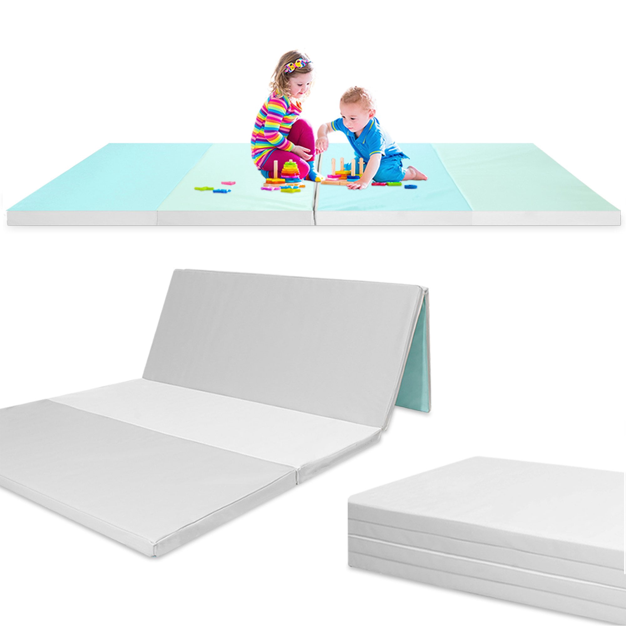 Weizzer Toys Folding, Reversible, Non-Slip Waterproof Baby and Toddler Activity Play Mat Gym
