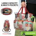 thumbnail image 2 of Bright Flowers Garden Tools Bag, Water-proof Oxford Garden Tote Home Organizer Gardening Tool Bag Kit Holder with 8 Pockets for Indoor and Outdoor Gardening(Tools Not Included), 2 of 6