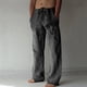 thumbnail image 1 of Pantalones largos de lino para hombre, pantalones holgados de playa con estampado hawaiano, cintura elástica y cordón ajustable, estampado en caliente., 1 of 5