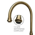 thumbnail image 3 of Whitehaus Vintage III Plus Bridge Faucet with Long Gooseneck Swivel Spout, Lever Handles and Solid Brass Side Spray, 3 of 4