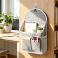 thumbnail image 2 of Wall Hanging Storage Bag,Wall Organizer with Multi-Pocket and Over The Door Organizers | Closet Storage Pouch with Metal Hole | Perfect for Bathroom Kitchen & Bedroom,Gray, 2 of 7