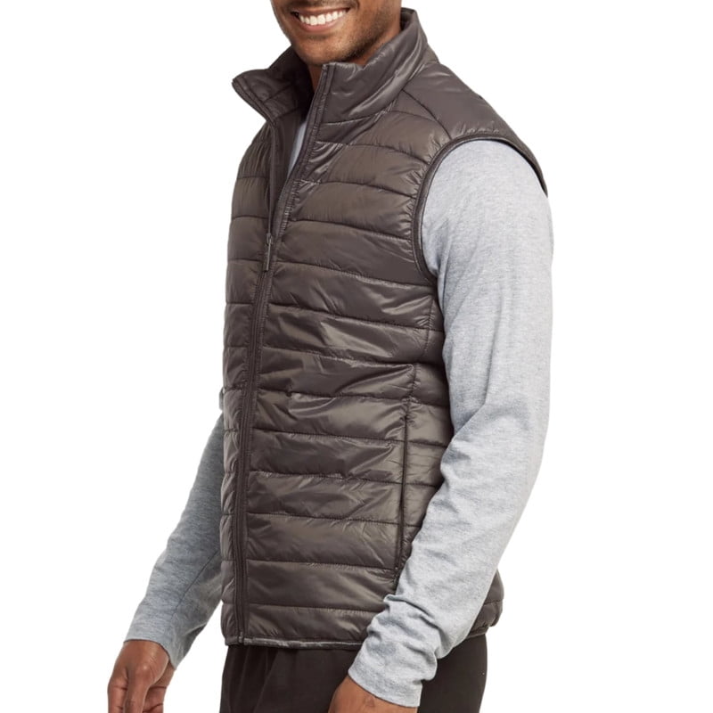 Men’s Down Puffer Vest with Zipper Pockets Lightweight S-3XL Packable Full Zip Up Running Warm Sleeveless Jacket Shell Outwear Fall Winter Menswear