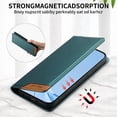 thumbnail image 4 of Funda Tipo Cartera de Cuero Sintético para Samsung Galaxy A23 Bloqueo RFID, con Ranuras para Tarjetas y Bolsillo para Efectivo, Cierre Magnético Fuerte Verde, 4 of 6