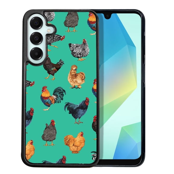 WIRESTER Shockproof Soft Rubber Cover Case for Samsung Galaxy A16 5G 6.7", Chicken Pattern