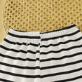 thumbnail image 4 of MKOSPLRT Striped Pants for Kid 2-12 Years Girls Boys Ribbed Knit Long Pants Elastic Waist Baggy Striaght Wide Leg Pants Gifts for Kid, 4 of 5