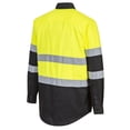thumbnail image 3 of Portwest E066 Mens Reflective Two-Tone Hi-Vis Long Sleeve Work Shirt Yellow/Navy, 4X-Large, 3 of 4