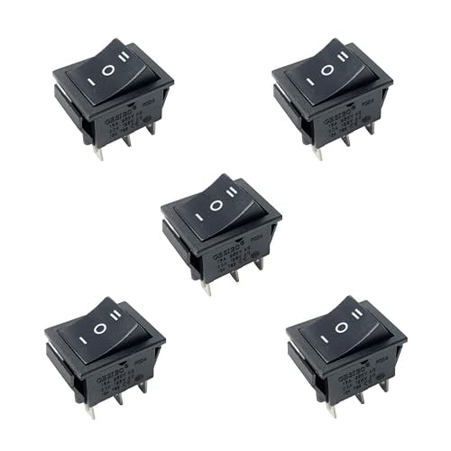 POWER PRODUCTS 16A 250VAC 20 AMP125VAC Maintained 6-Pin Rocker On-Off Switch KCD4 (5)