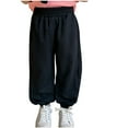 thumbnail image 2 of NAISIBABY Children Solid Color Quick-drying Pants, Baby Boys Girls Pockets Bloomers Length Pants Black 90, 2 of 5
