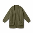 thumbnail image 6 of GiLiling Girls Cardigan Open Front Popcorn Knit Long Sleeve Sweaters Coat Fuzzy Knit Outwear with Pockets Warm Winter Cardigans (Blackish Green, 5-6 Years), 6 of 6