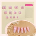 thumbnail image 4 of Elegant Long False Nails Christmas Nails with Snowflake and Sequins Nails Art Press On Nails for Women 24Pcs Set, 4 of 8