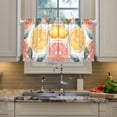 thumbnail image 2 of Yayeee Kitchen Curtains Tier Pair Light Filtering 27"x36" Rod Pocket Short Cafe Window Panel, Candy Lemon Slices, 2 of 7
