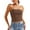 Coffee, variant on Women's Strapless Tube Tops Basic Bandeau Crop Sleeveless Backless Casual Sexy Going Out Tops