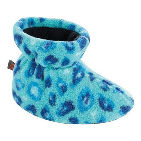 Acorn Toddler Turquoise Leopard Easy Bootie Slipper 18-24 Months