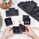 thumbnail image 3 of 24 cajas de cartón para joyería con diseño de rombos, de 7 x 7 x 3 cm, color negro, para pendientes, collares, regalos, con esponja de terciopelo., 3 of 9