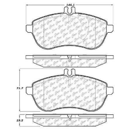 Go-Parts OE Replacement for 2008-2012 Mercedes-Benz C300 Front Disc Brake Pad Set for Mercedes-Benz