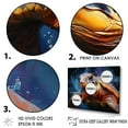 thumbnail image 3 of Designart "Abstract Art Representing A Turtle'S Aquatic Journey" Animals Turtle Floater Framed Canvas Wall Art, 3 of 5