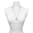 thumbnail image 3 of Delight Jewelry Acrylic 7/8" Ring Goldtone Silvertone Best Friends Forever Bar Charm Necklace, 23", 3 of 4