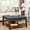 Dark Gray, variant on Beech Wood Coffee Table With Dark Gray Linen Top And Adjustable Feature Large Square 45d High Density Sponge, Linen,