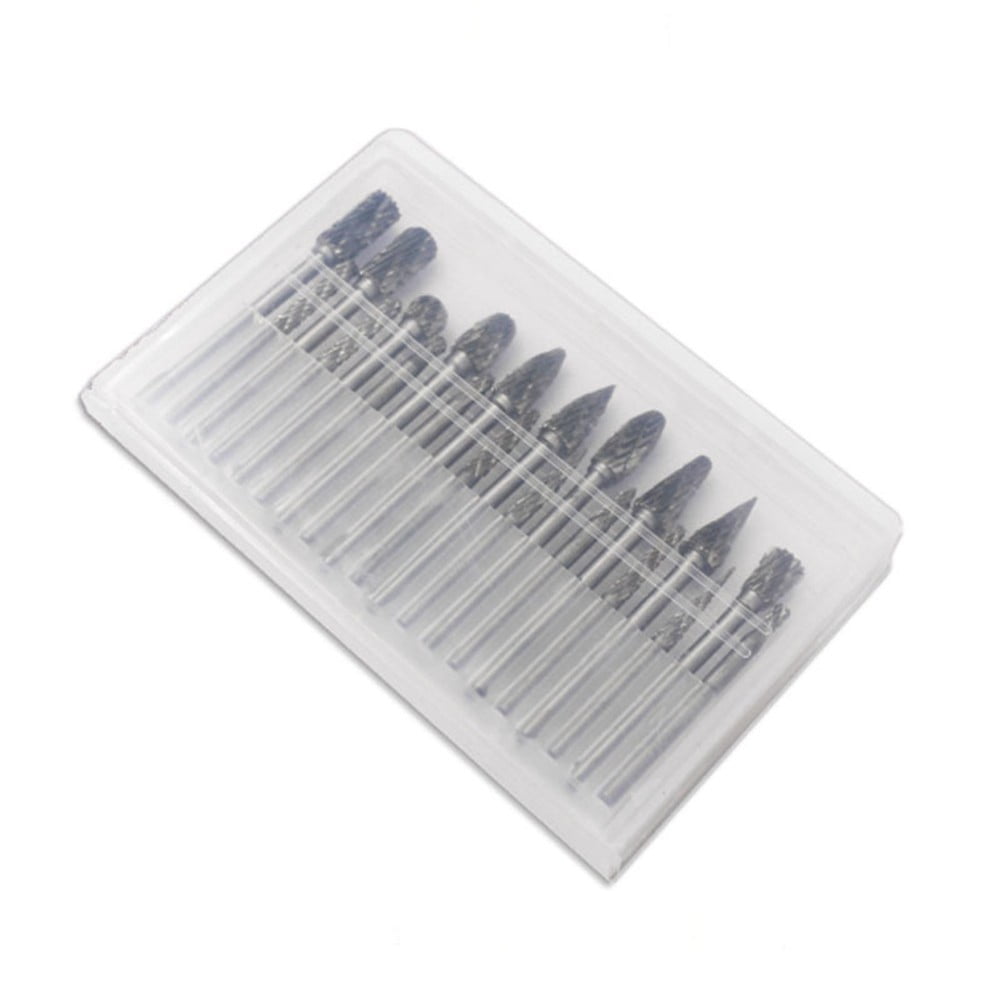 20PCS Carbide Burr Set Die Grinder Rotary Tool Rasp For Dremel Wood Carving Bits Grinding Engraving Cutting Trimming Drill Bit