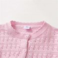 thumbnail image 5 of Sentuca Baby Girls Cardigan Sweaters Size 6-9M Lightweight Long Sleeve Knitted Openwork Cardigan Casual Comfortable Sweater Coats Pink, 5 of 7