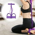 thumbnail image 3 of 6-Tube Pedal Resistance Band, Multi-Function Tension Rope Band & Pedal Puller Resistance Band, for Strength Training, Tummy, Waist, Arm, Leg Slimming, Home Gym Exercise Equipment, 3 of 7