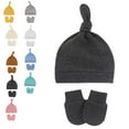 thumbnail image 4 of Newborn Beanie Hat Gloves Set, Spring Summer Autumn Hats for Infant Cotton, 4 of 8