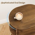 thumbnail image 5 of Maliowa 3-Tier Small Side Table, Oval End Table with Spindle Legs, Accent Night Stand with Storage Shelf for Living Room Bedroom Narrow Spaces, Walnut, 5 of 10