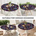 thumbnail image 7 of Pioneer Flower Floral Print Pattern Round Fitted Tablecloth with Elastic Edge,Dining Table Cover Waterproof,Outdoor Round Tablecloth for Camping,Dining,Indoor and Outdoor, 7 of 7