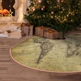 thumbnail image 5 of Sikiie Vintage World Map Nativity Christmas Tree Skirt, Jesus Christian Winter Holiday Tree Mat Decoration(30-48IN)48", 5 of 6
