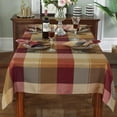 thumbnail image 3 of Square Tablecloth 52 x 52 Inch Checkered Table Cloths Spillproof Anti-Shrink Soft and Wrinkle Resistant Decorative Fabric Table Cover for Kitchen Dinning Tabletop Outdoor(Square,Red), 3 of 6