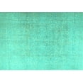 thumbnail image 1 of Ahgly Company Machine Washable Indoor Rectangle Persian Turquoise Blue Traditional Area Rugs, 7' x 9', 1 of 4