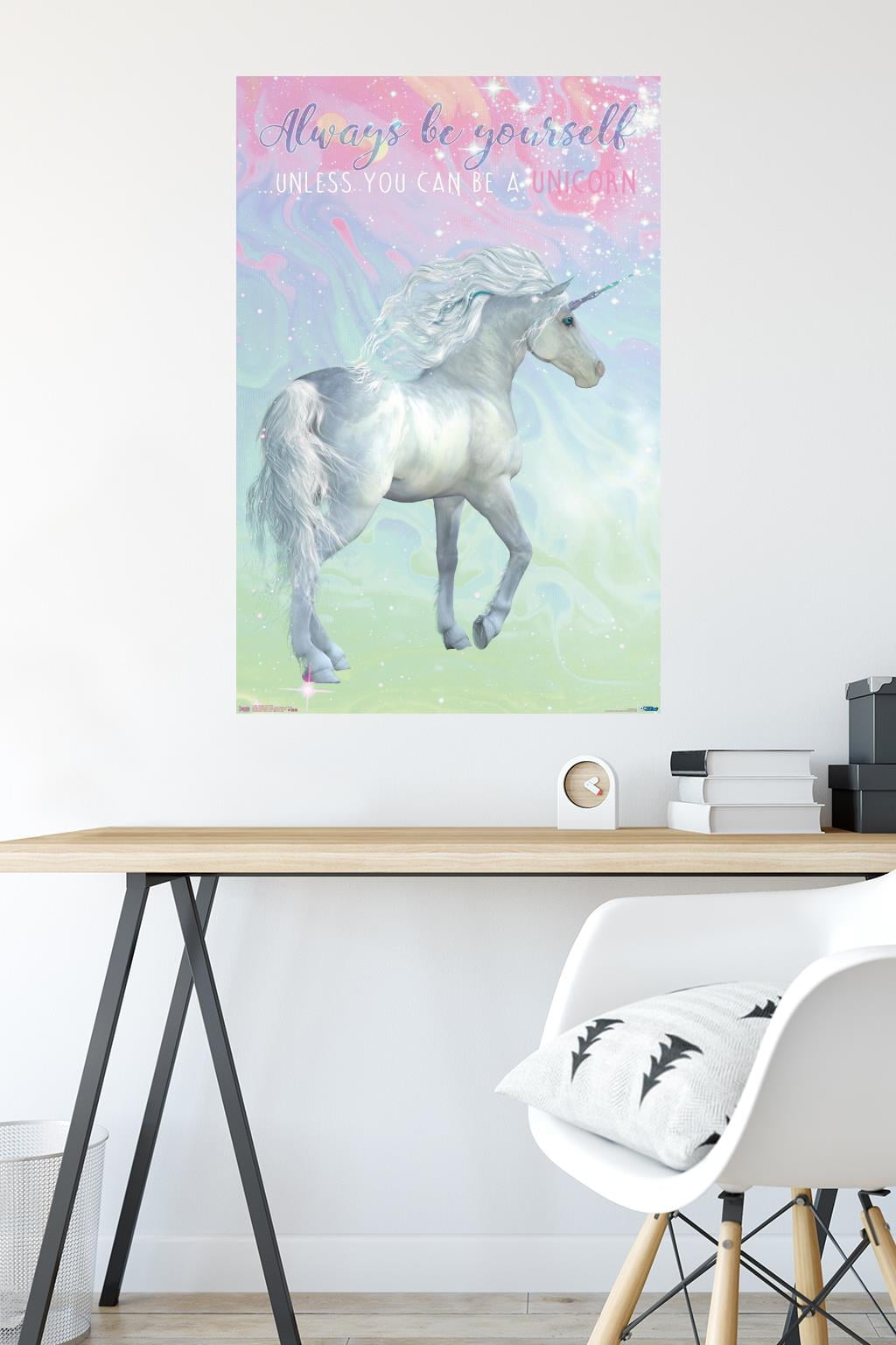 Unicorn On Pastels Wall Poster, 22.375" x 34"