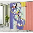 thumbnail image 4 of Ambesonne Modern Art Shower Curtain, Retro Surreal Abstract, 69"Wx70"L, Blue Violet, 4 of 4