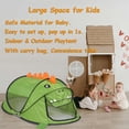 thumbnail image 4 of Tienda de Juego Infantil Ryssin Pop Up Dinosaurio Verde con Bolsa de Almacenamiento, 4 of 9