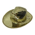 thumbnail image 4 of Tachiuwa Cowboy Hat Casual Adults Sunhat for Cosplay Party Supplies Stage Performance Gold, 4 of 9