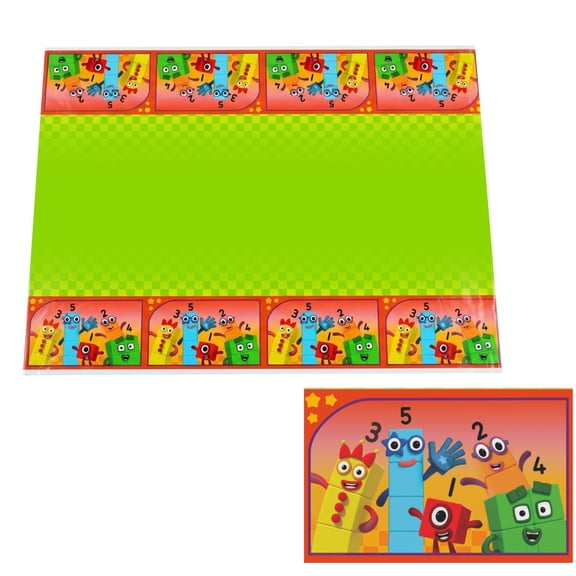 Mighty Mojo Numberblocks Plastic Table Cover 7 Feet - Disposable Party Tablecloth for Birthday Parties & Celebrations