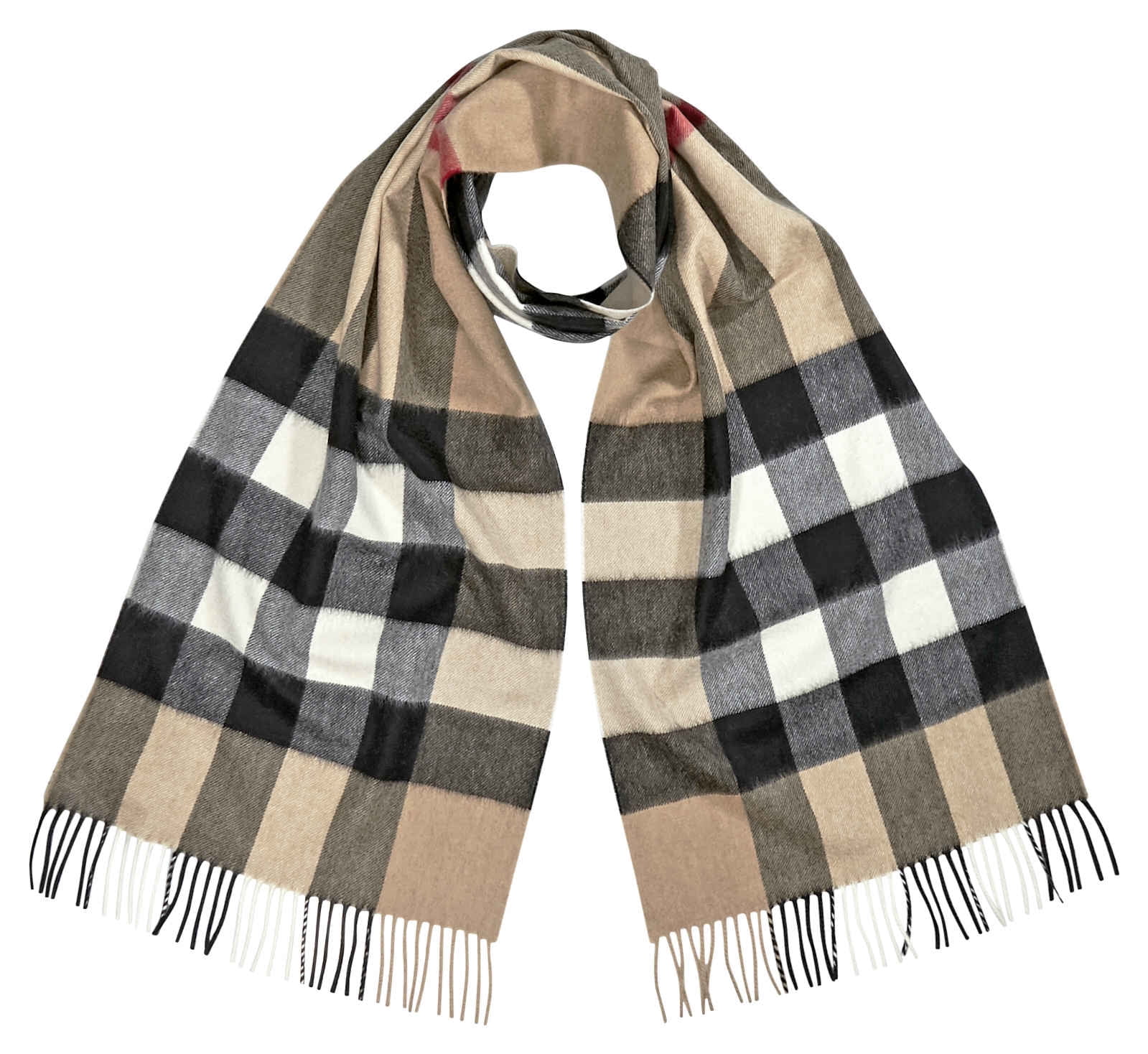 burberry half mega check scarf