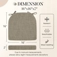 thumbnail image 6 of Chair Cushions for Dining Chairs 4 Pack, Kitchen Chair Cushions with Ties and Non Slip Backing, 16 x 16 inches Chair Pads for Dining Chairs (Khaki), 6 of 11