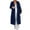 Dark Blue, variant on Long Cardigans for Women, Casual Long Sleeve Open Front Solid Color Hooded Cardigan Sweaters Jackets, Thick Soft Comfortable Warm Fall Winter Coats