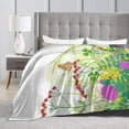 thumbnail image 4 of Kll Fleece Blanket Plush Throw Blanket Plants And Insects,Soft Fuzzy Cozy Flannel Blanket For Couch Sofa Bed.(50"X40"), 4 of 9