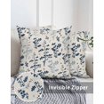 thumbnail image 3 of Waterproof Outdoor Throw Pillows with Inserts 16"x16" Set of 2,Blue Botanical Soft Decorative Pillowcases for Couch Bedroom,Rustic Country Spring Floral Summer Leaf Pillow Covers for Sofa Living Room, 3 of 6