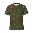 thumbnail image 4 of Vsdgher Red Snake Print Men's Dry Fit Mesh Athletic Shirts Moisture Wicking Tennis T-Shirt Tops, 4 of 9