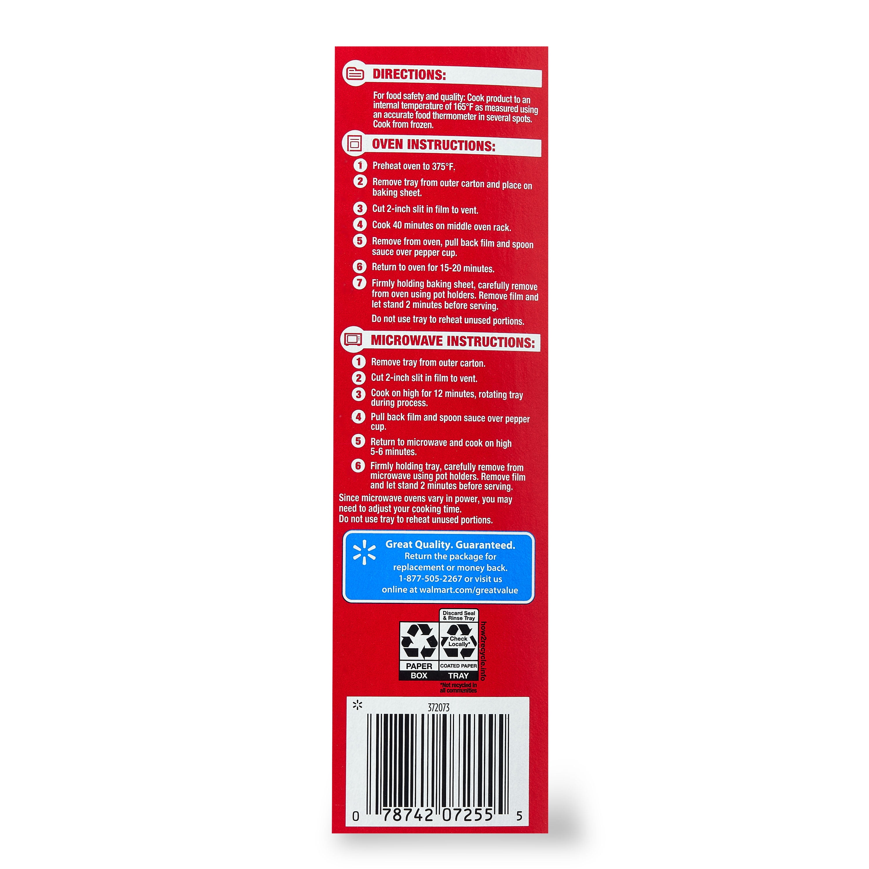 Great Value Stuffed Peppers Dinner, 32 oz (Frozen)