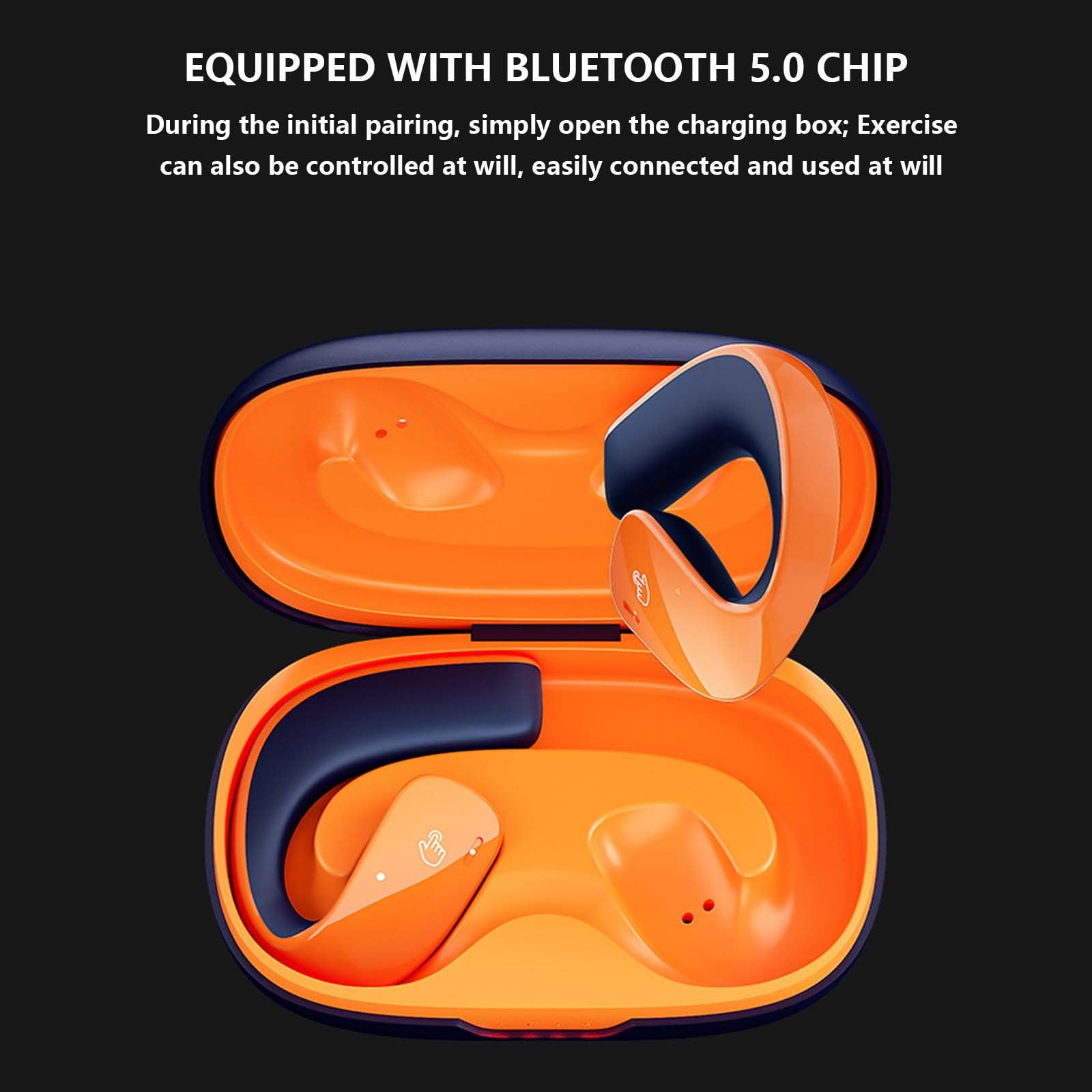 Kabnic Wireless Ear Clip Bone Conduction Earbuds | New Earclip Bone Conduction Bluetooth Headset | Noise Reduction, Long Range