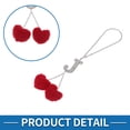 thumbnail image 5 of Unique Bargains 1 Pcs Metal Rhinestone Faux Diamond Car Rear View Mirror Pendant Accessories Car Hanging Ornament Red, 5 of 6