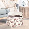 thumbnail image 3 of Yayeee Collapsible Cube Storage Bin with Lid Fabric Closet Decorative Basket with Handles, Beige Cartoon Truck Pattern, 3 of 7