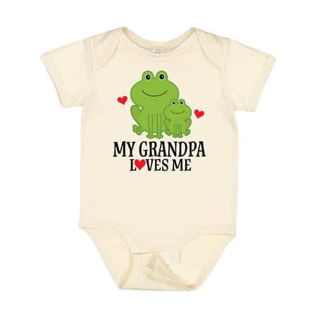 

Inktastic Grandpa Loves Me Frog Gift Baby Boy or Baby Girl Bodysuit