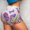 thumbnail image 4 of Pofeuu Flowers And Colorful Butterflies Print Workout Shorts for Women Scrunch Butt Lifting High Waisted Yoga Gym Seamless Booty Biker Shorts-X-Large, 4 of 8