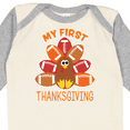 thumbnail image 4 of Inktastic My First Thanksgiving with Football Turkey Boys or Girls Long Sleeve Baby Bodysuit, 4 of 5