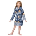thumbnail image 6 of FORMRS Kids Bathrobe Unisex Hooded Robe Toddler Pajamas Sleepwear, Size 7-9T, Blue Night Sky, 6 of 7